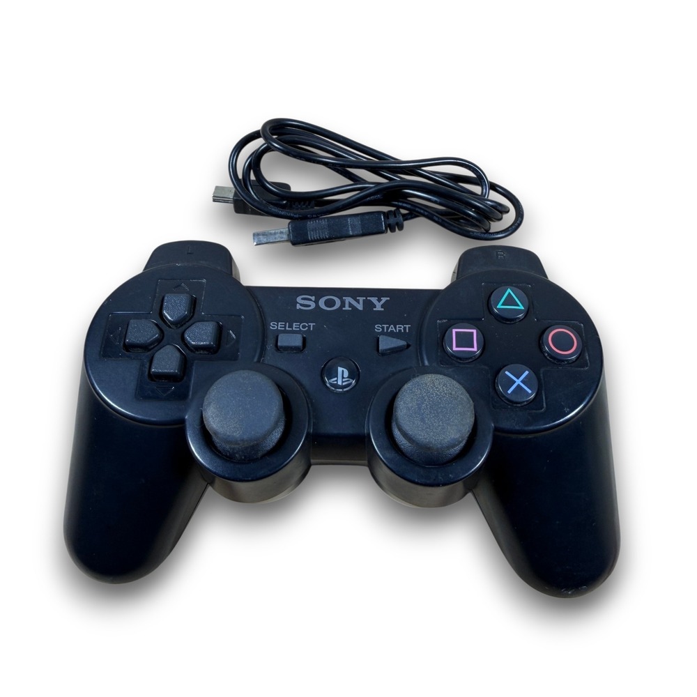 Sony PlayStation 3 PS3 DualShock 3 Wireless Controller Black CECHZC2U Tested EUC
